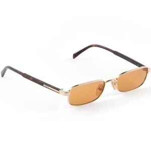 Prada Gold and Brown Women's Glasses
